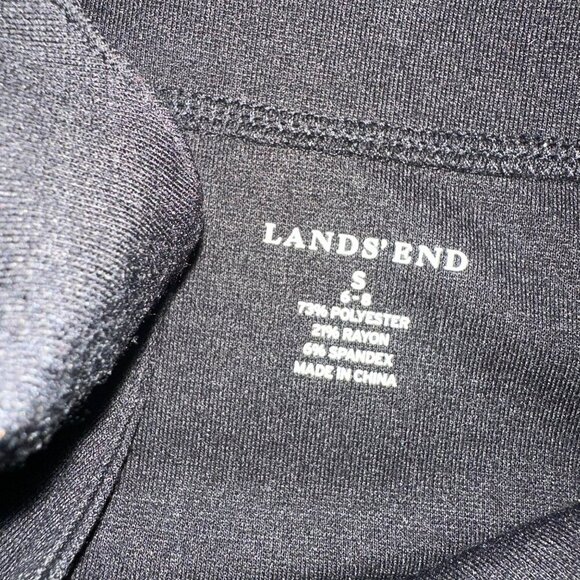 Lands End Black A-Line Dress S 3/4 Sleeve Polyester/Viscose/Elastane - Picture 7 of 8